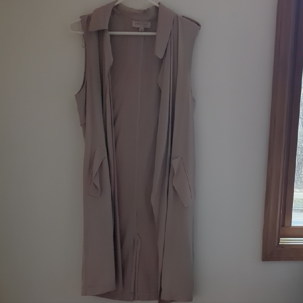 Philosophy Tan Sleeveless Blazer